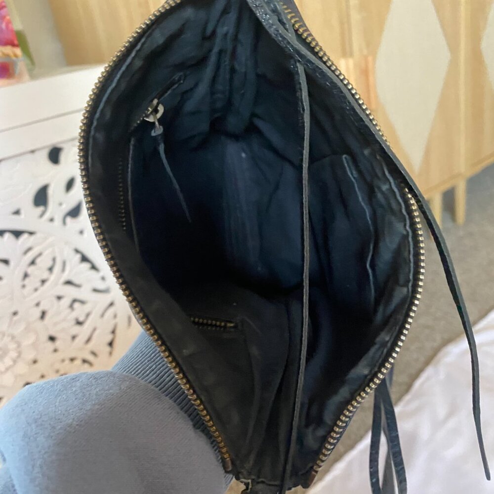 Balenciaga Classic Hip Flat Crossbody Bag Black Leather w/ Mirror - Picture 10 of 10